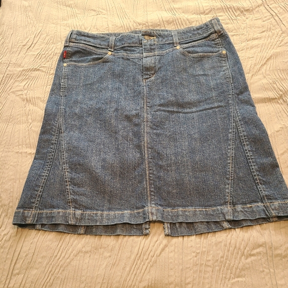 Levi's Dresses & Skirts - Levis Women Midi Denim Skirt Western Country 98% Cotton Size 12